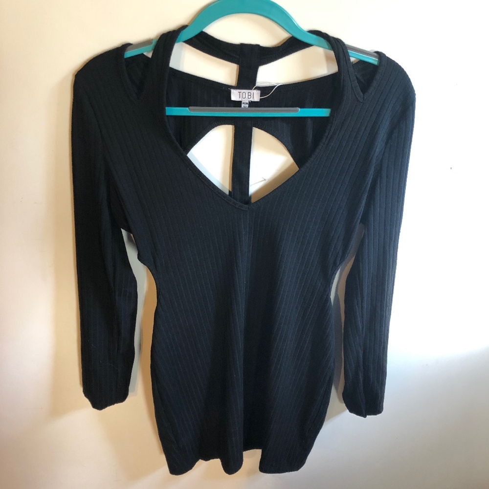 Tobi Longsleeve Black Dress